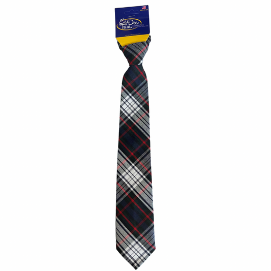 Boy's Adjustable Plaid Tie with Breakaway Closure - Plaid #49