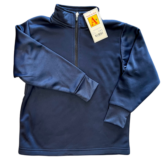 Solid Navy Performance Quarter-Zip Sweatshirt