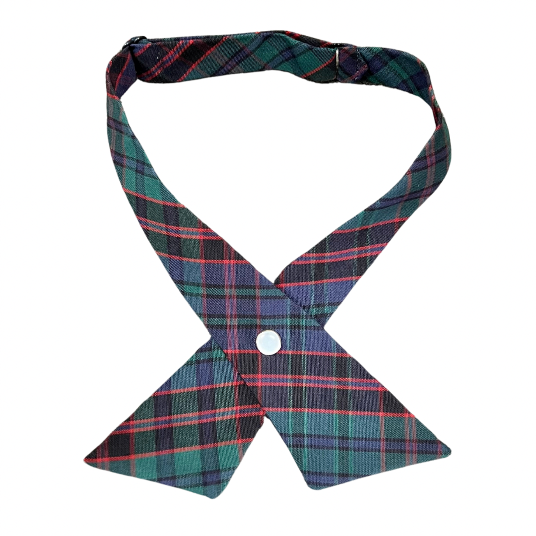 St. Michael Plaid Cross-Tie with Snap (Worn with Middy Blouse)