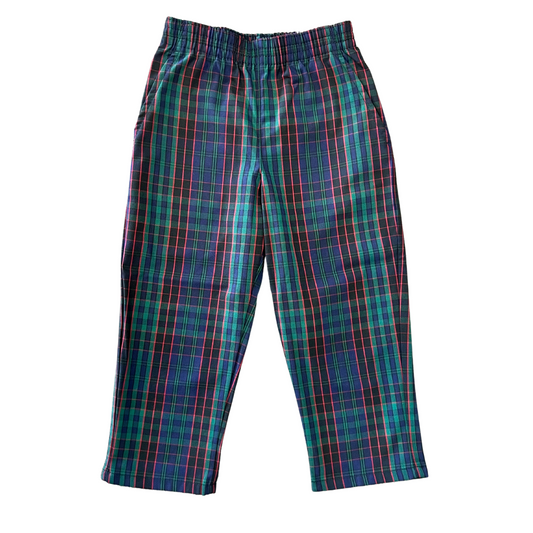 Pull-On Plaid Pant with Full Elastic Back - Plaid 19 (St. Michael)