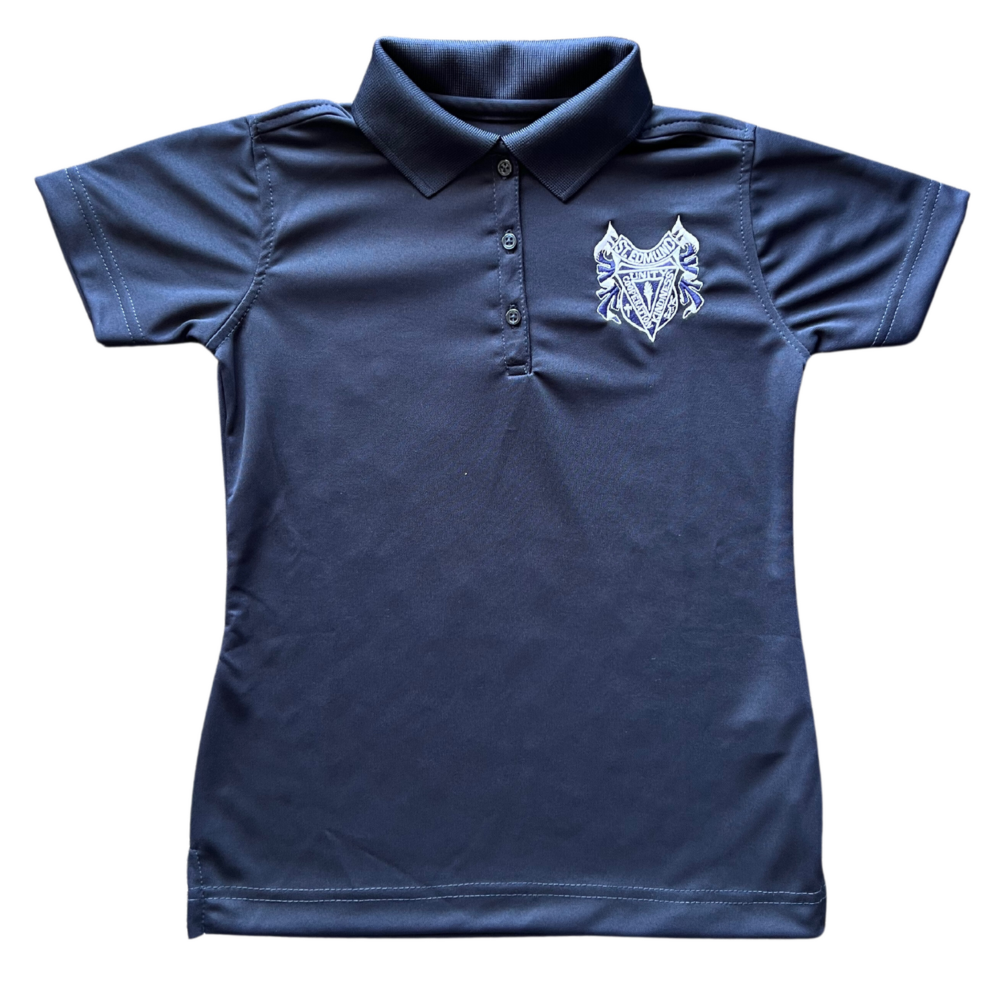 St. Edmund Elementary Girl's Navy Short Sleeve Dry Fit Polo