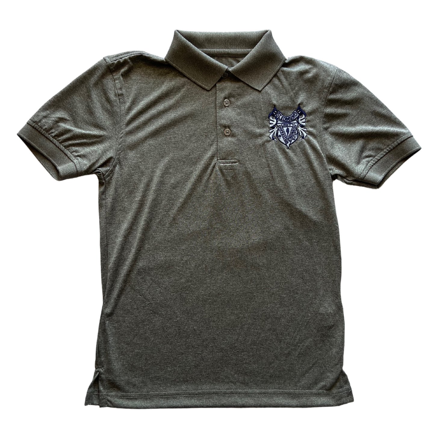 St. Edmund Elementary Boy's Grey Short Sleeve Dry Fit Polo