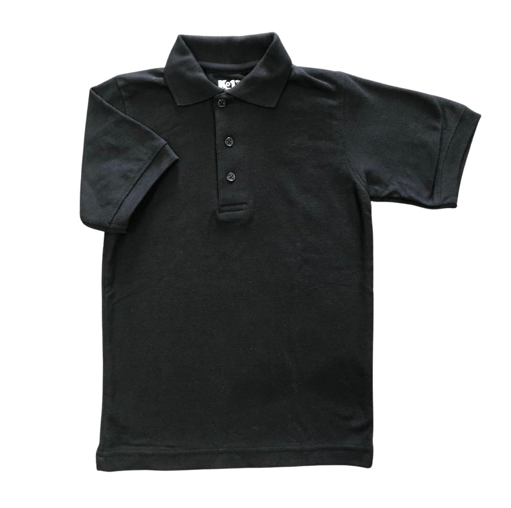 K12 Gear Unisex Short Sleeve Pique Knit Polo - Black