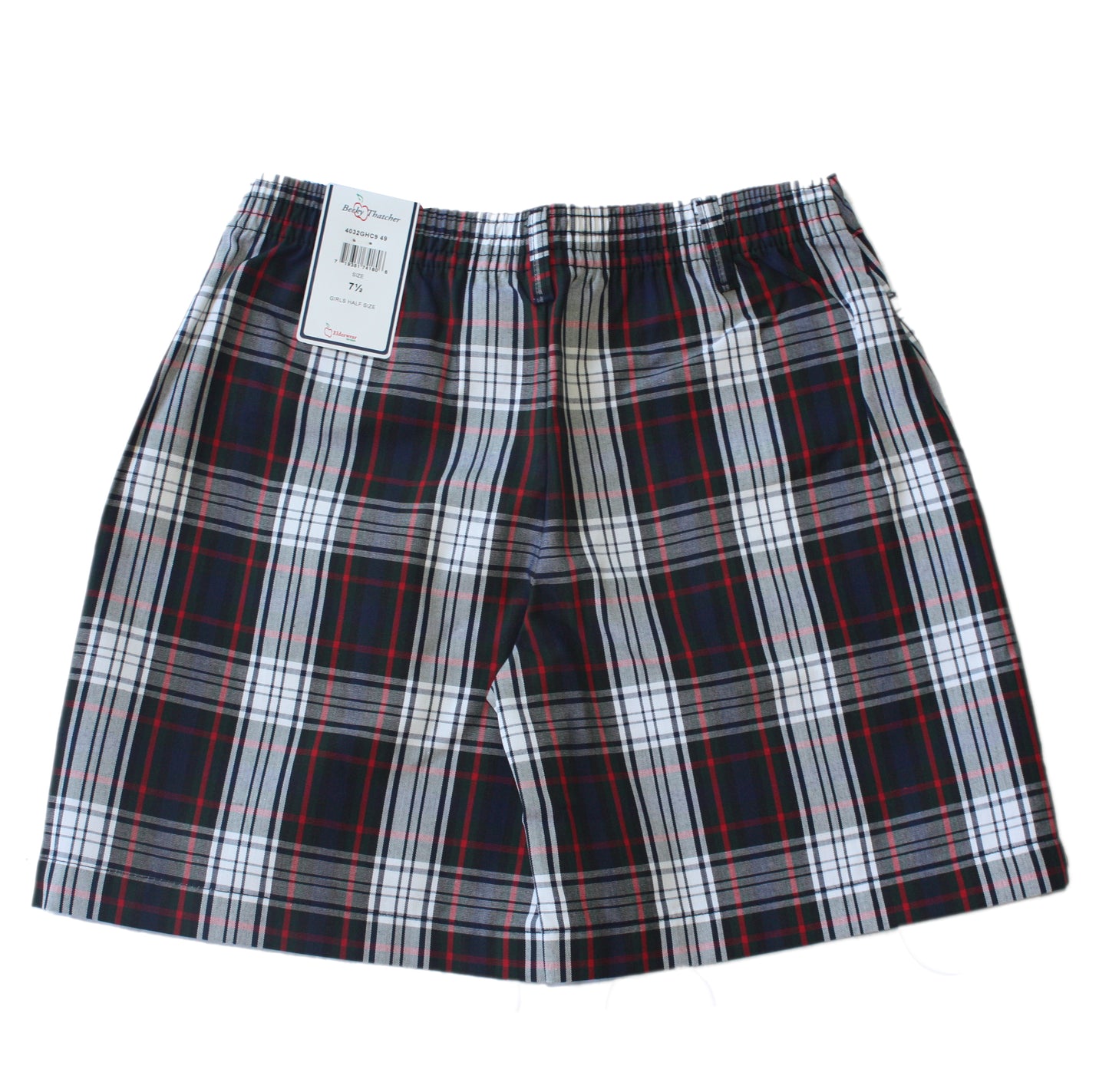 Acadia Parish Public School (Plaid 49) Girl's Mid-Rise Flat Front Short - Becky Thatcher Brand