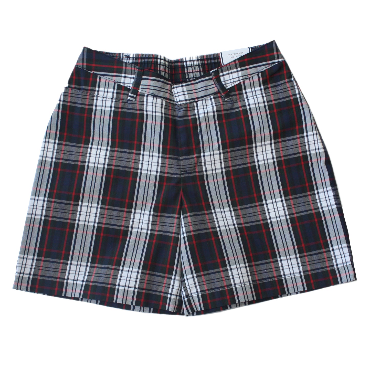 Acadia Parish Public School (Plaid 49) Girl's Mid-Rise Flat Front Short - Becky Thatcher Brand