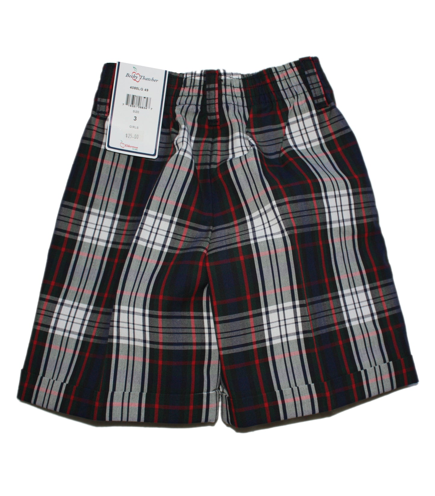 Acadia Parish Public School (Plaid 49) Girl's Mid-Rise Pleated Plaid Short