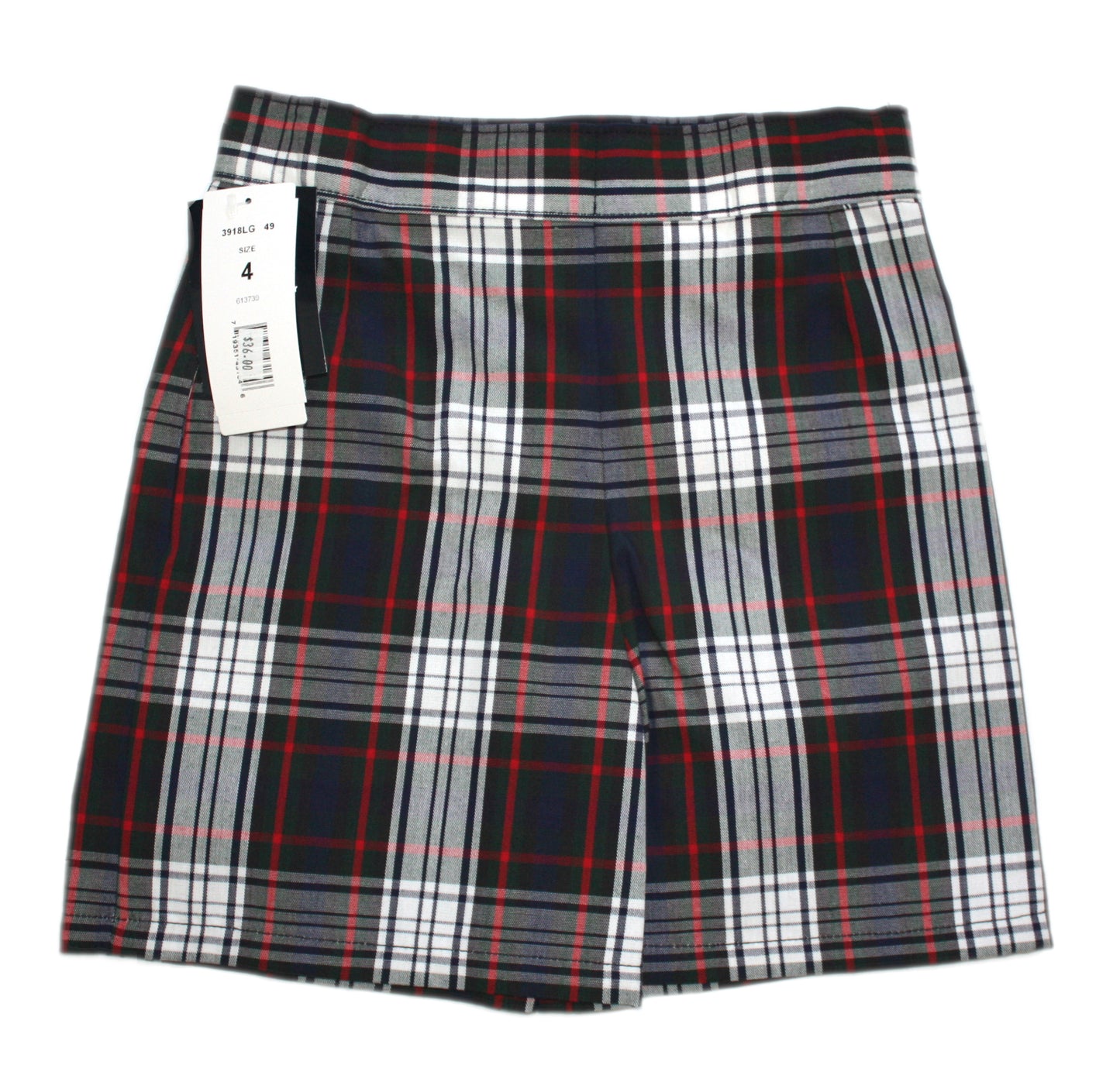 Becky Thatcher Girls’ Flap Front Skort with Adjustable Waist - Plaid #49