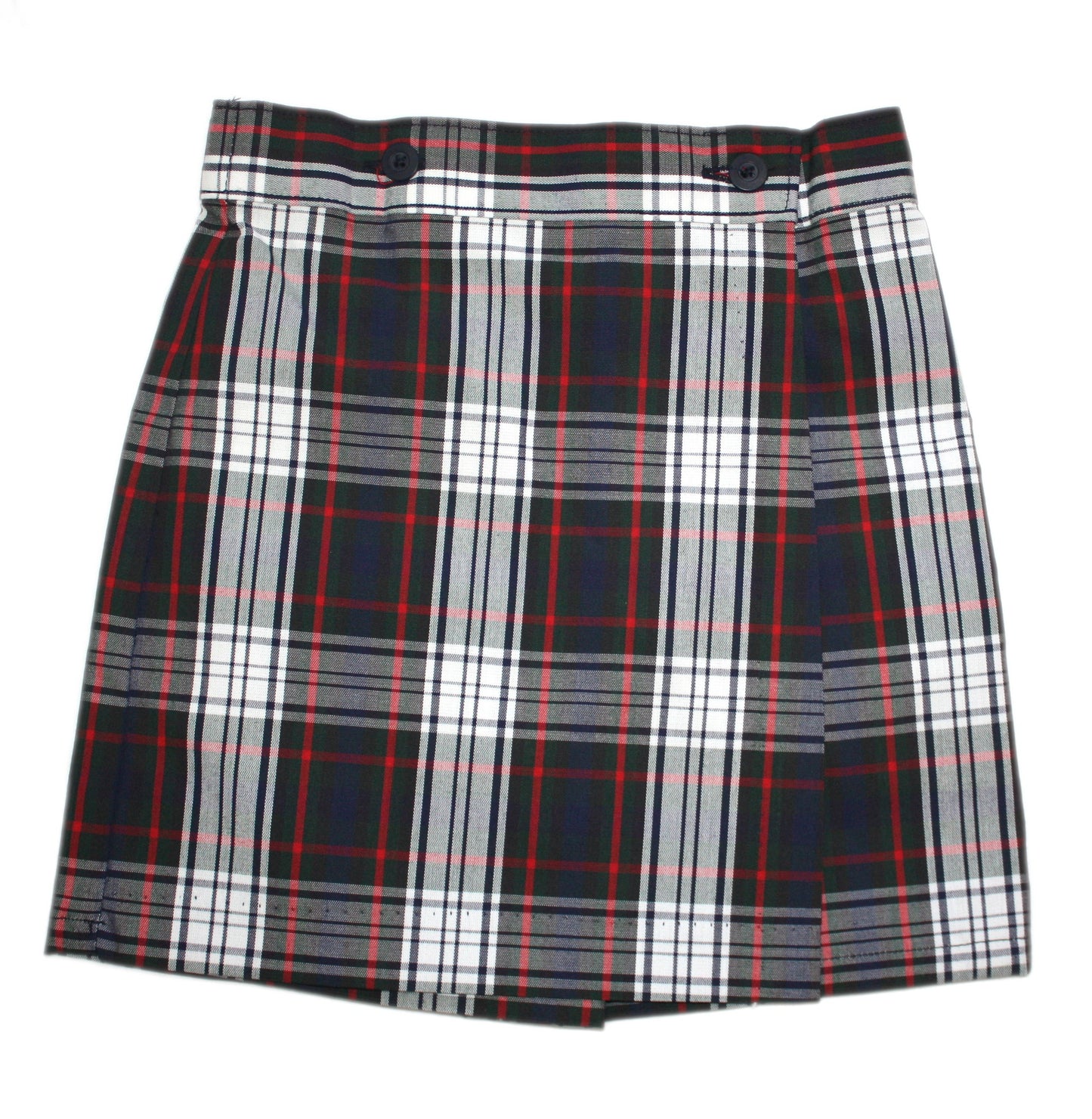 Becky Thatcher Girls’ Flap Front Skort with Adjustable Waist - Plaid #49