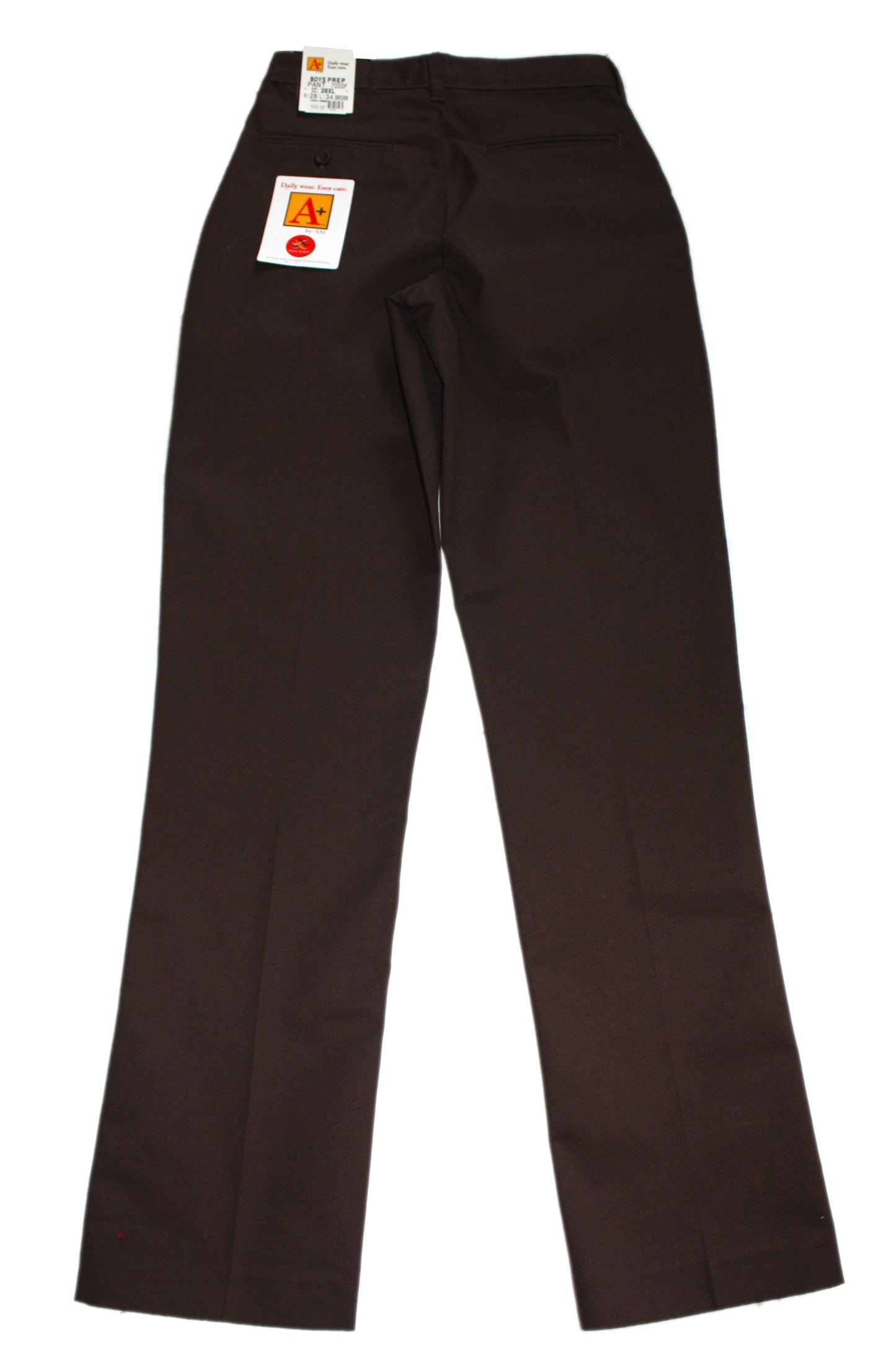 Clearance - School Apparel/Rifle Men's Pleated Pant - Brown