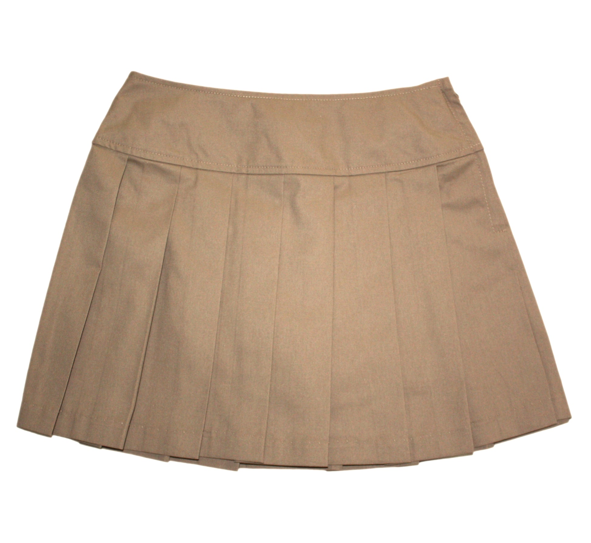 K12 Gear Girl’s Drop Waist Pleated Skort Khaki - Main Image