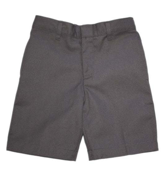 K12 Gear Boys Regular Flat Front Short with Adjustable Waist - Grey