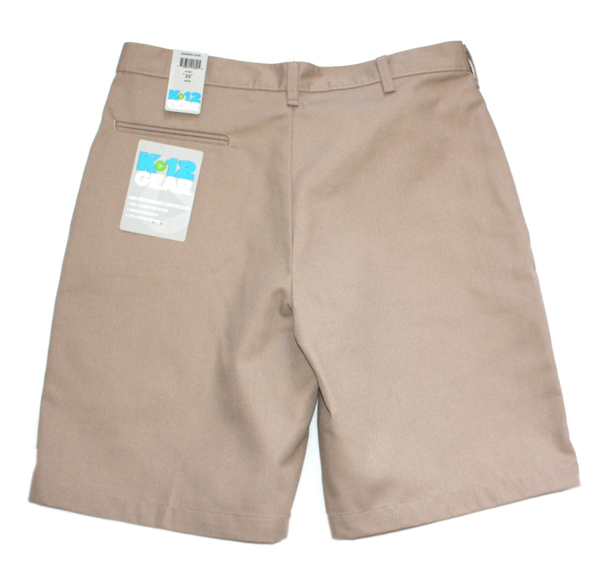 K12 Gear Men’s Flat Front Short Khaki