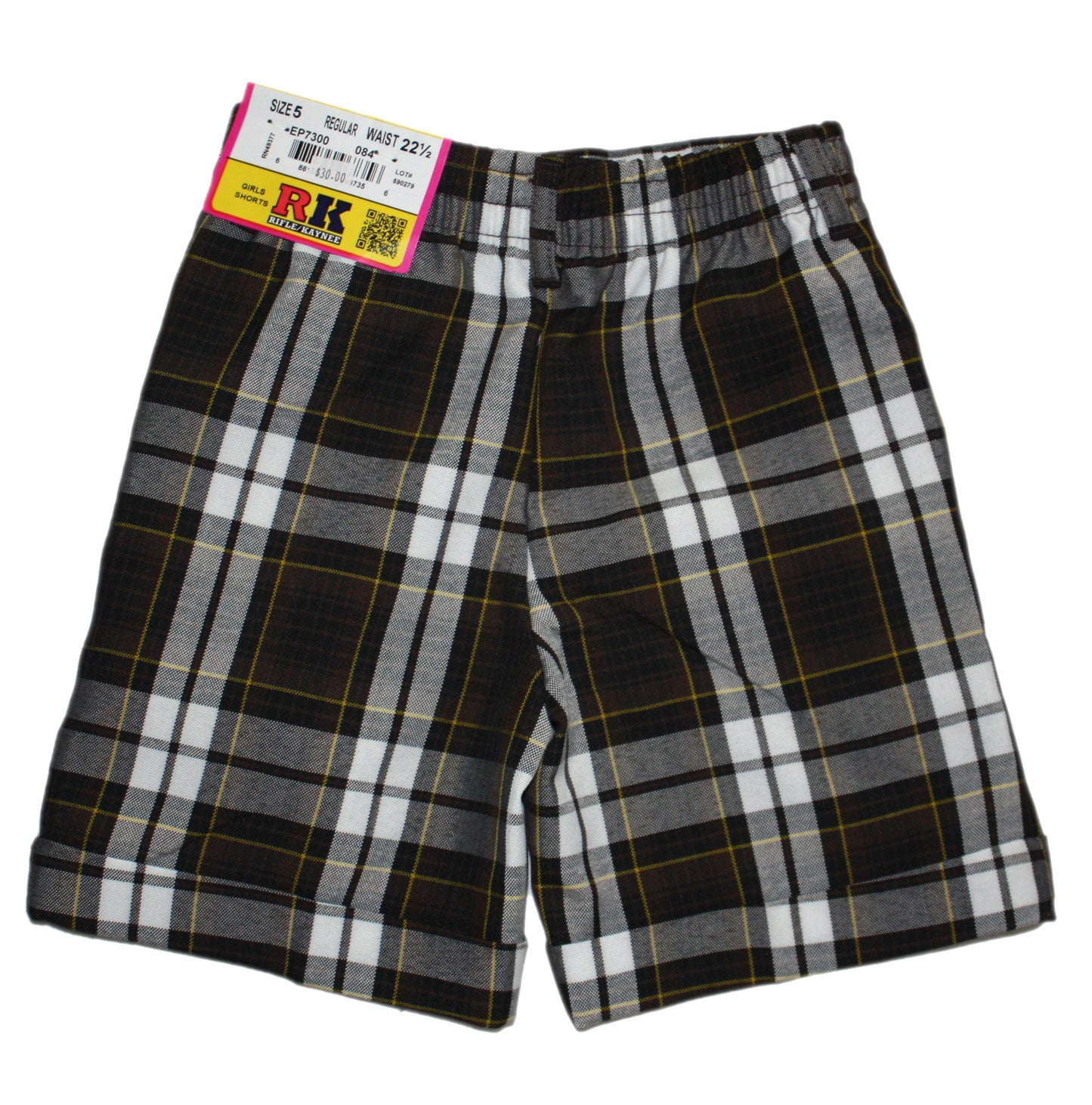 Rayne Catholic/ECA (Plaid 84) Girl's Pleated Plaid Short with Elastic Back