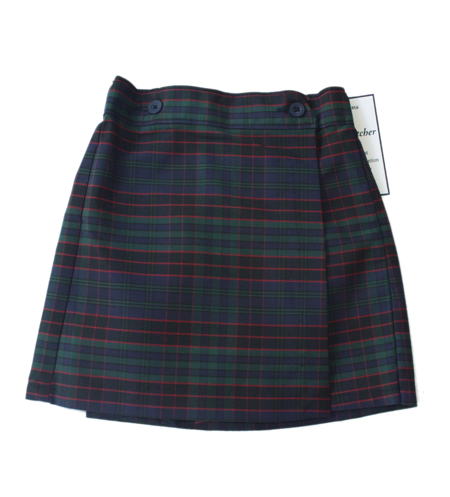 Becky Thatcher Girls’ Flap Front Skort with Elastic Back - Plaid 19 (S ...