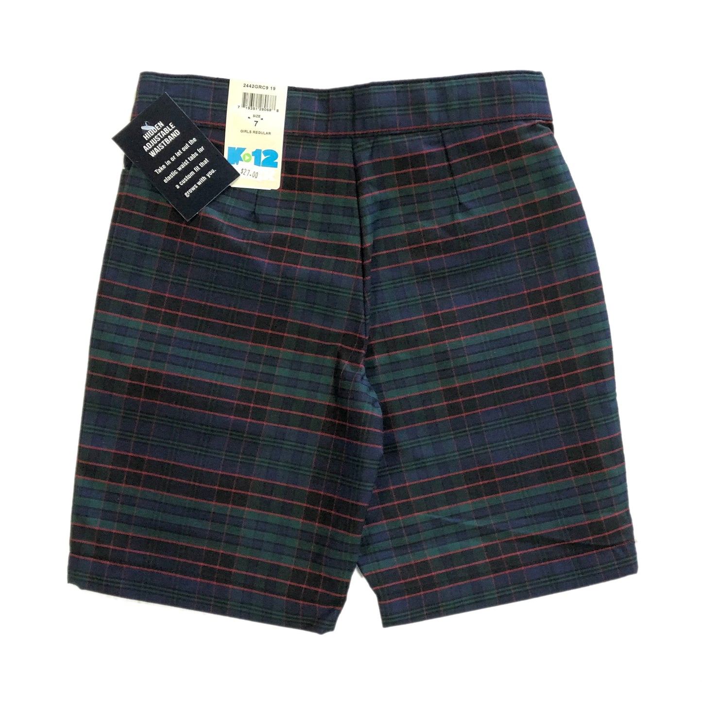 K12 Gear Girl’s Plaid Bermuda Short - Plaid 19 (St. Michael)