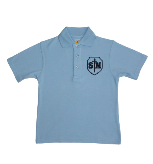 St. Michael Boys Short Sleeve Pique (Waffle) Knit Polo