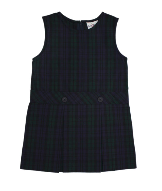 St. Francis (Plaid 77) Plaid Drop Waist Jumper with Kick Pleats - Becky Thatcher Brand