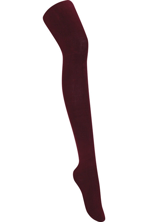 Classroom Opaque Knit Tights - Maroon