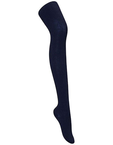 Classroom Cable Knit Tights - Navy