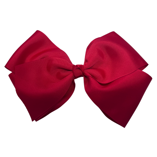 Large 7” 4-Loop Bow - Solid Red