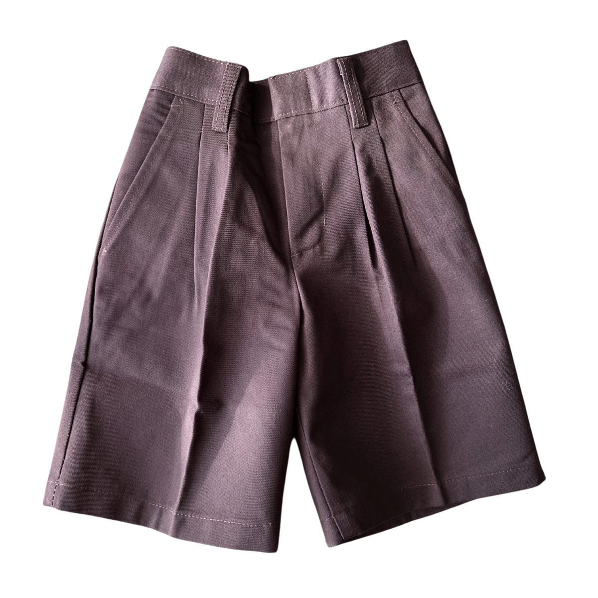 Clearance - School Apparel Boy's Regular+Husky Brown Pleated Short