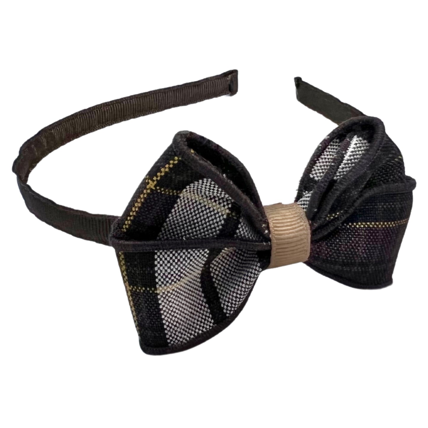 Headband with Small Bow - Plaid 84 (Rayne Catholic)