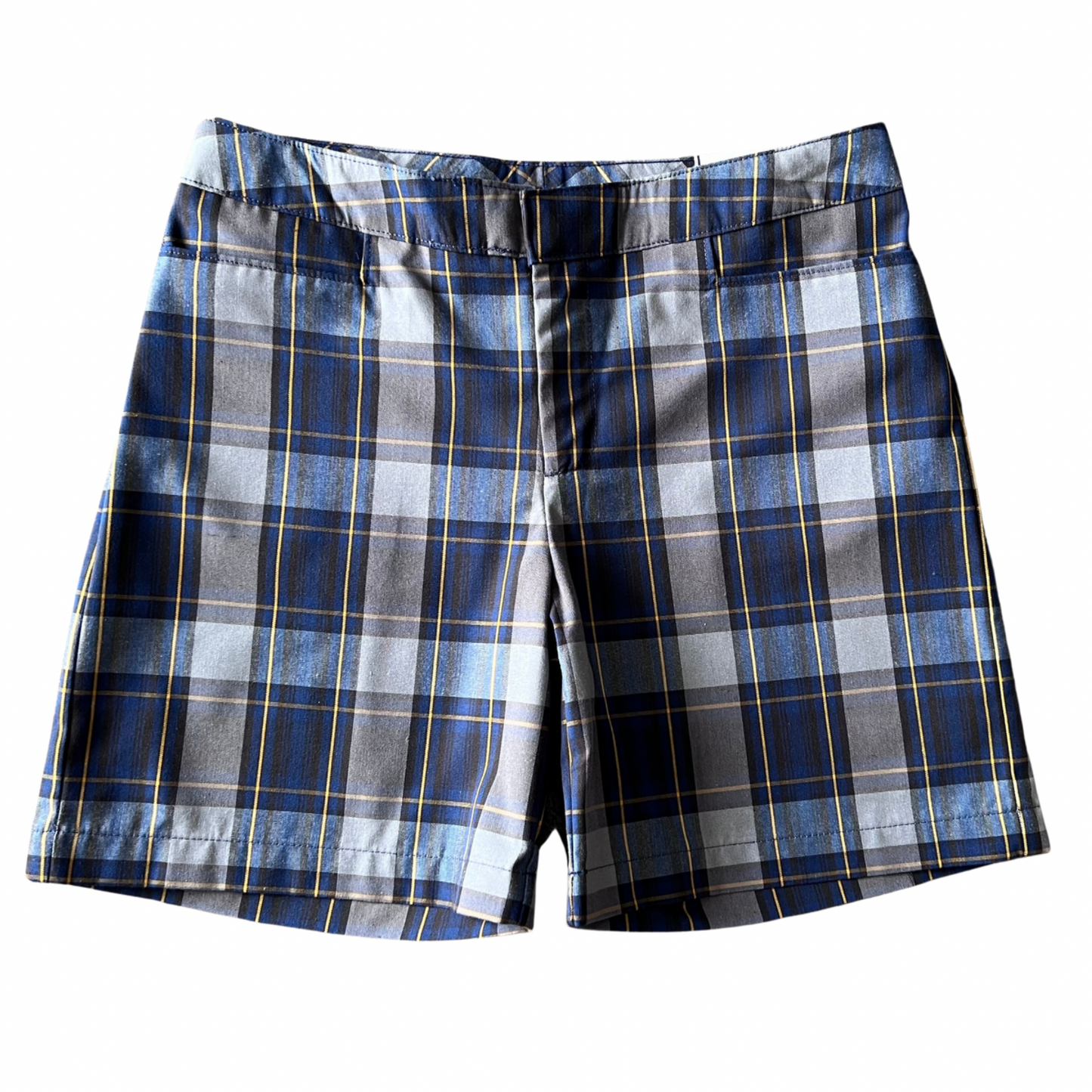 Becky Thatcher Girl's Flat Front Mid-Rise Plaid Short - Plaid 57 (Northside Christian)