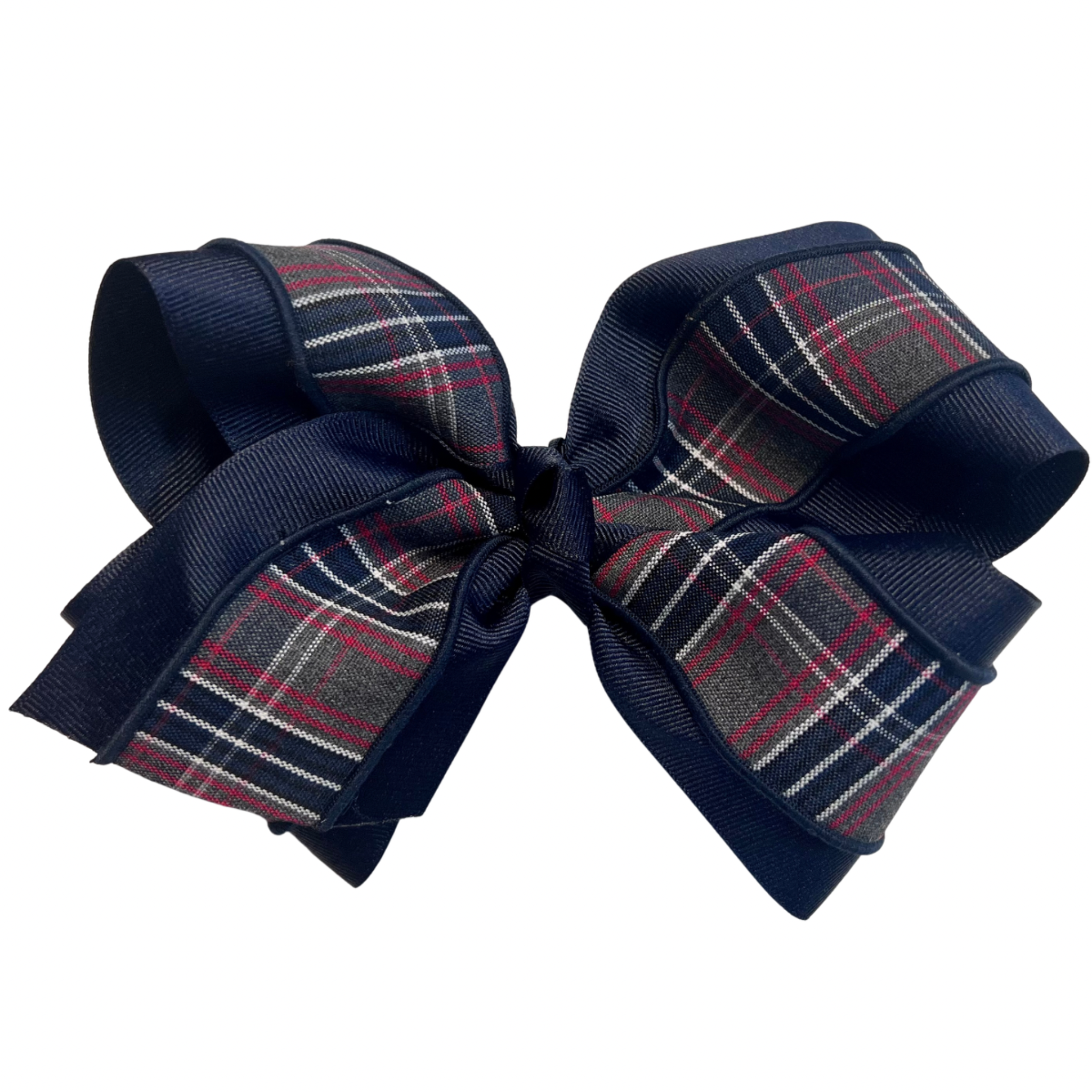 Jumbo 7” Plaid and Ribbon Bow - Plaid 46 (Our Mother of Peace) – A+ ...