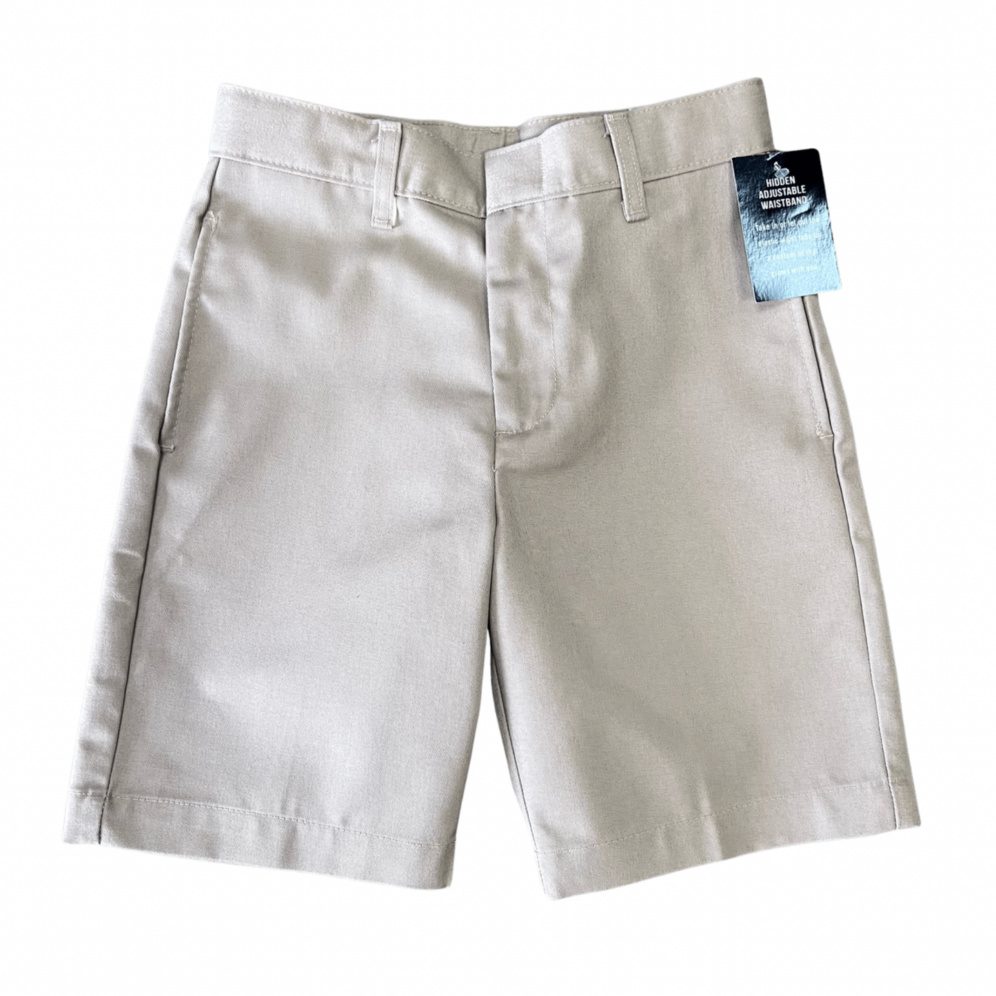 K12 Gear Boy’s Regular Flat Front Short with Adjustable Waist - Khaki