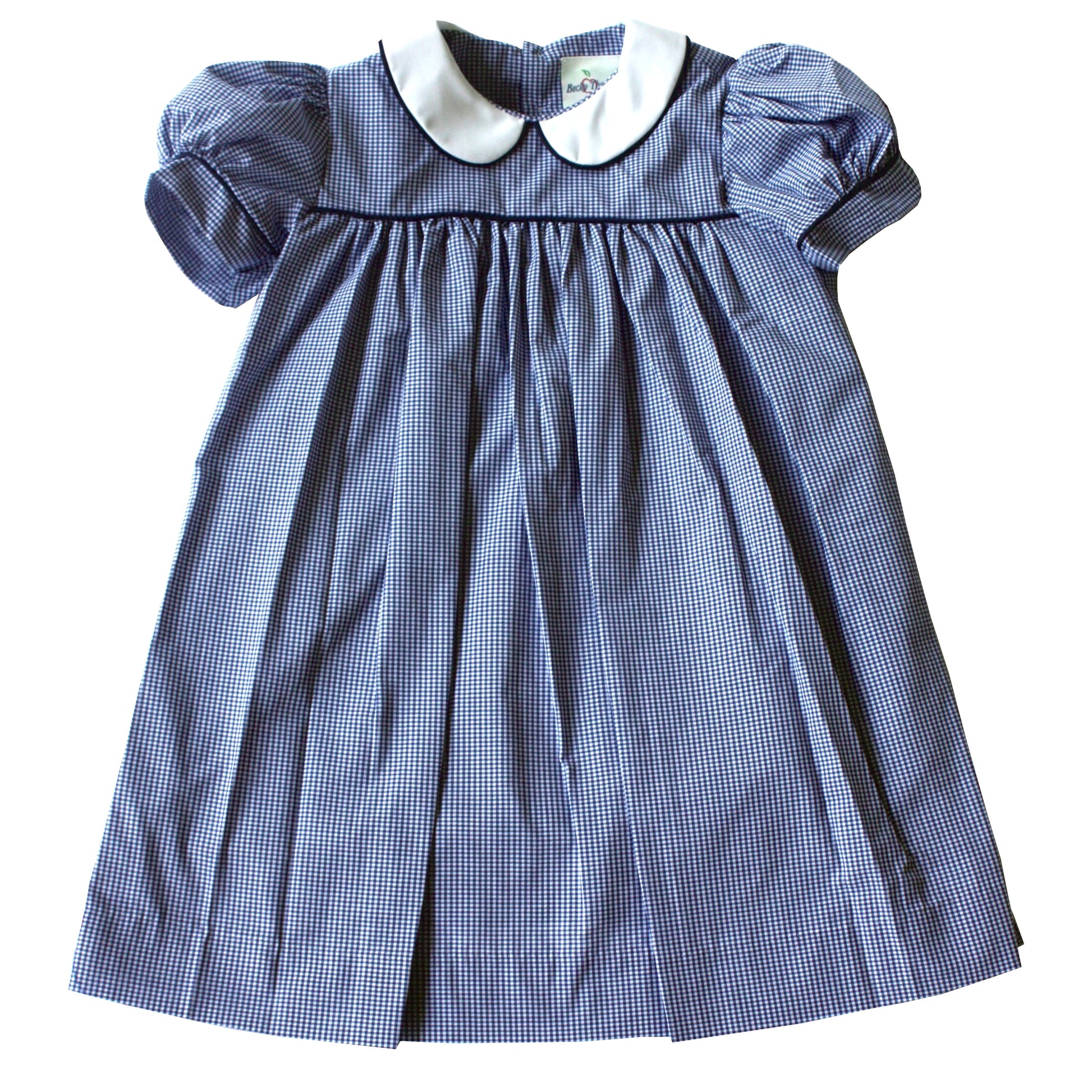 Navy/White Gingham Smock Dress - St. Michael/OMP Navy/White Gingham Smock Dress - St. Michael/OMP