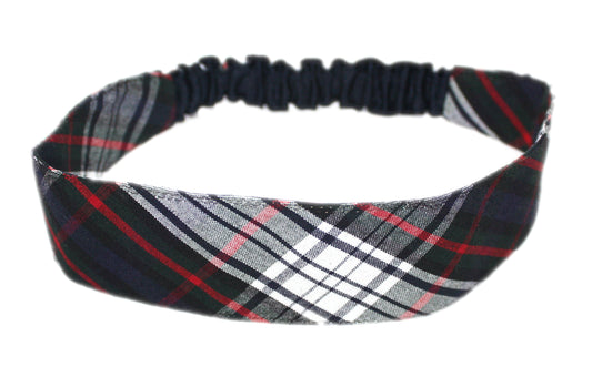 Soft Elastic Headband - Plaid 49 (Acadia Parish)