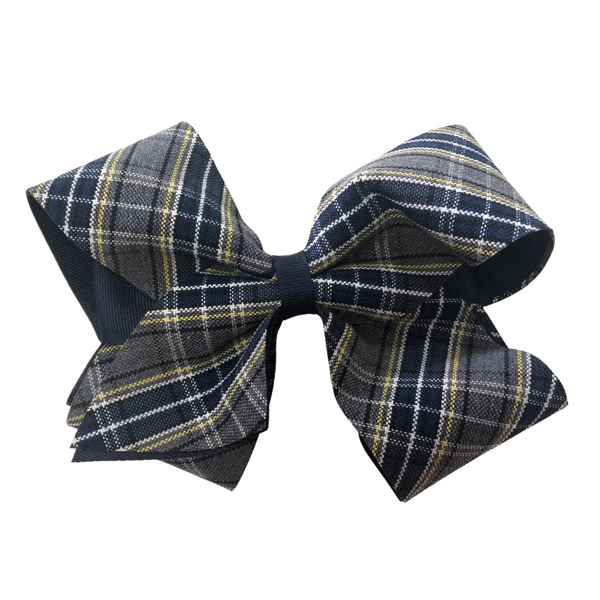 Large 7” Fabric 4-Loop Bow - Plaid 42 (St. Edmund Elem.)